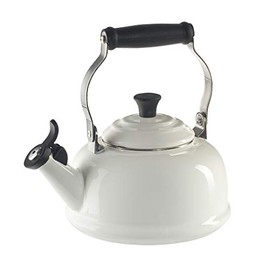 Le Creuset Enamel On Steel Whistling Tea Kettle, 1.7 qt., White