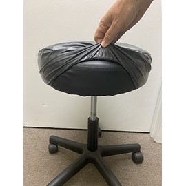 Therapistâs Choice Waterproof, Machine Washable, Replacement Slip Cover for a Stool 15â Seat Cover (Black)