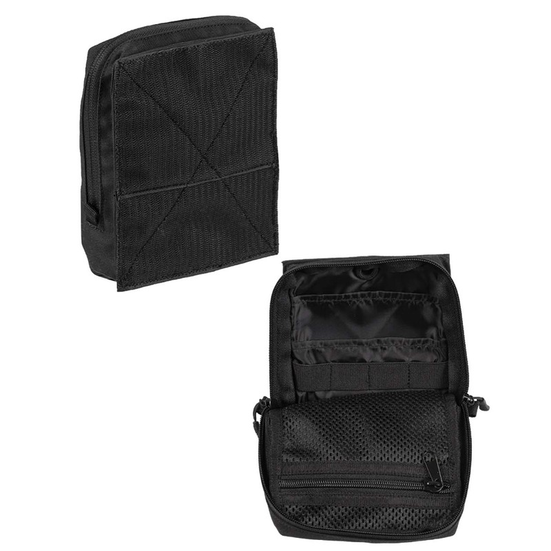 Mil-Tec Multipurpose Belt Bag with Velcro Back, black