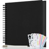 AIOR Scrapbook 12x12 Inch Scrapbook Album 80 Pages Hardcover Black