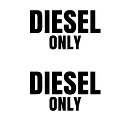 Diesel Only Fuel Decal Sticker for Car Van Fuel Cap Cover Safety Pack of x2