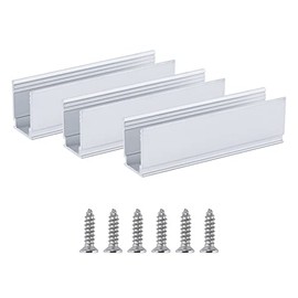 Shine Decor 20pcs Aluminum Mounting Clip Bracket, 40pcs Screw, for 10mm W x 20mm H LED RGB Neon Rope Lights