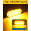 DEFVNSY 4-Pack Super Bright Amber 12-LED 12V 24V 36W Car