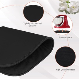 Sliding Mat for Stand Mixer,Mixer Mover Slider Mat Pad,Heat Resistant Mat For Appliance,Kitchen aid Mixers Accessories. (Black, For 5-8 Qt Mixer)