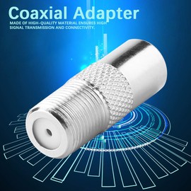 Jeanoko 5Pcs F Female to PAL Male Adapter, RF Coaxial Connector Copper TV Satellite Antenna Adapter for Satellite TV DVR, 9.5mm