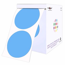 PARLAIM 2" Light Blue Round Color-Code Circle Dot Labels on a Roll, 500 Stickers, 2 inch Diameter for Inventory Garage Sale Office School