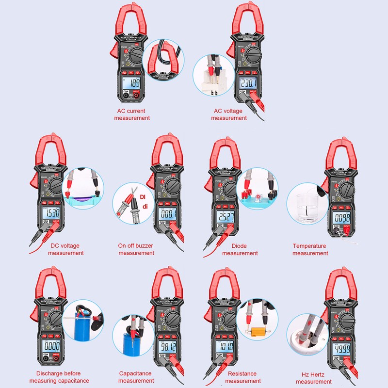 Digital Clamp Meter Multimeter 6000 Counts AC DC Current Amp