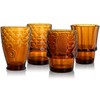Frcctre Set of 4 Koi Fish Design Drinking Glasses, Stackable