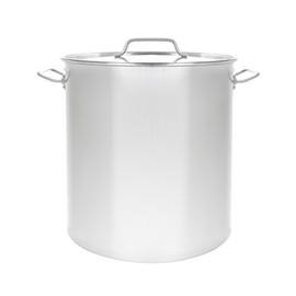 CONCORD Polished Stainless Steel Stock Pot Brewing Beer Kettle Mash Tun w/Flat Lid (60 QT)