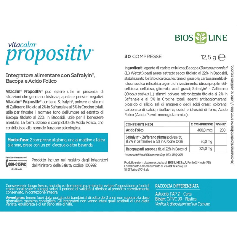 VITACALM PROPOSITIV 30 CPR