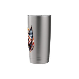 American German Flags USA Germany Eagles Stainless Steel Insulated Tumbler