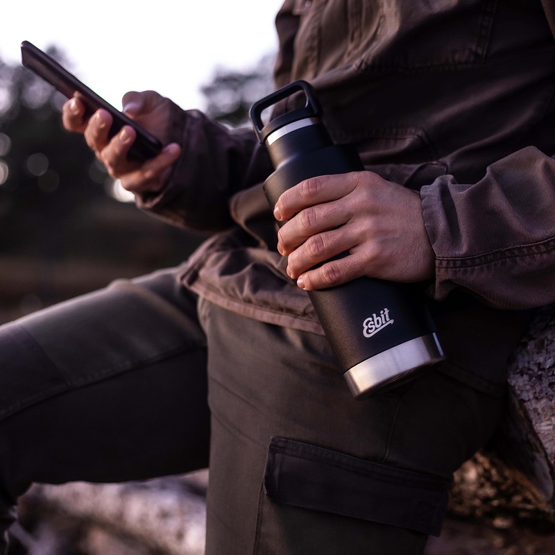 Esbit Vacuum Flask Sculptor Stainless Steel Drinking Bottle 1000 ml