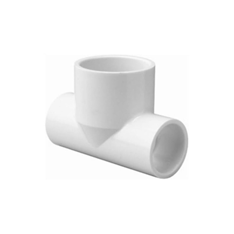 Tee, 1-1/2x2 In, SlipxSlipxSlip