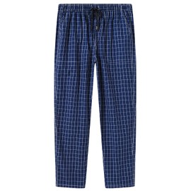 MoFiz Men's Soft Cotton Pajama Pants Lounge Wear Plaid Long PJs Bottoms X-Large