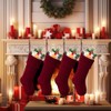 Vanteriam 4 Pack Knit Christmas Stockings, 18 in Large Cable