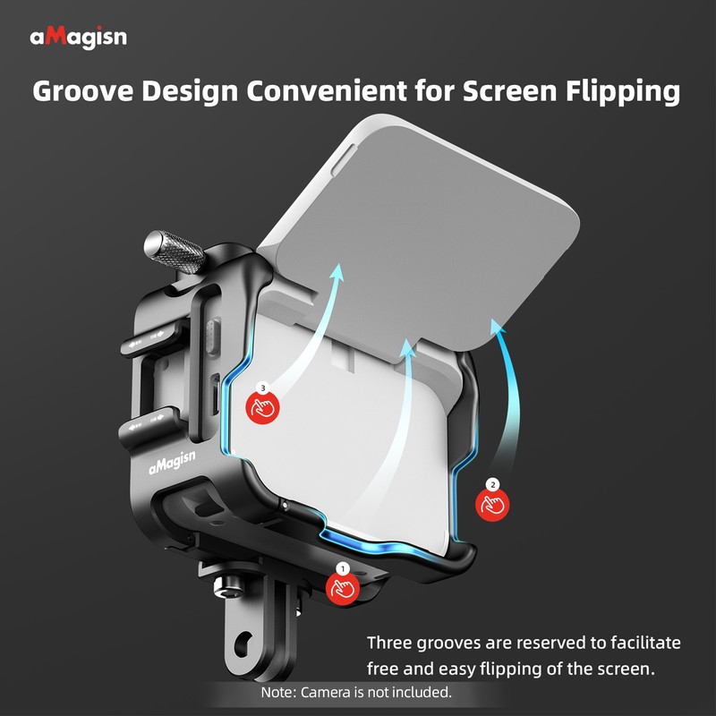 aMagisn AG01 Sports Camera Video Cage Camera Cage Aluminum Alloy