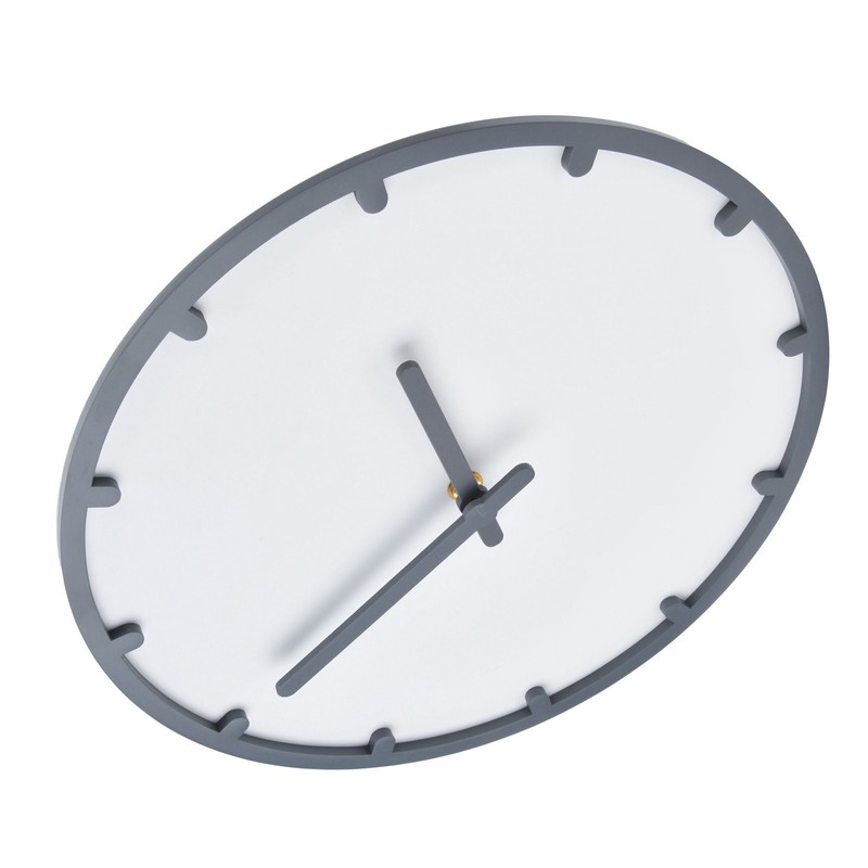 Wooden Wall Clock Silent Non Ticking Round Clock with Hook