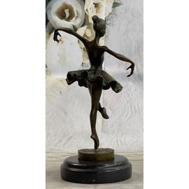 EUROPEAN BRONZE Statue Figurine Signed Milo Balanced Ballerina Large Bronze Sculpture Figure Home Decor Artwork Handmade