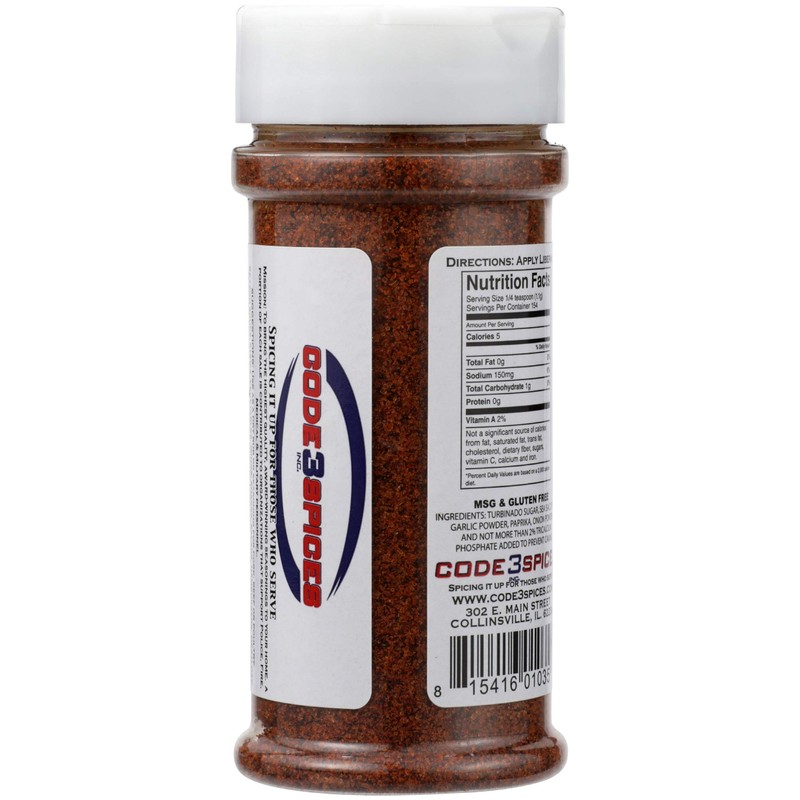 Code 3 Spices Rescue Rub, 6.5 Oz