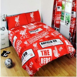 Liverpool Patch Single Duvet Cover (Duvet 135cm x 200cm) (1 x Pillow Case 50cm x 75cm) - One Size