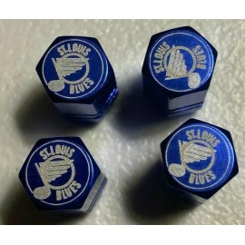 St. Louis Blues Tire Valve Stem cap Covers 4 Pc set, #SB1, FREE ?