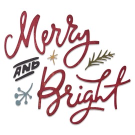 Sizzix Thinlits Die Set 6PK 664739 Merry & Bright by Tim Holtz