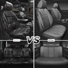 CAR PASS Piping Luxury Leather Seat Covers Full Set,5 Seats