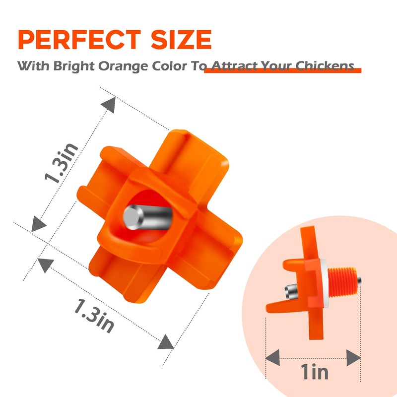 Eggluuz Chicken Waterer Nipple Horizontal Side Mount Automatic Nipples Drinker