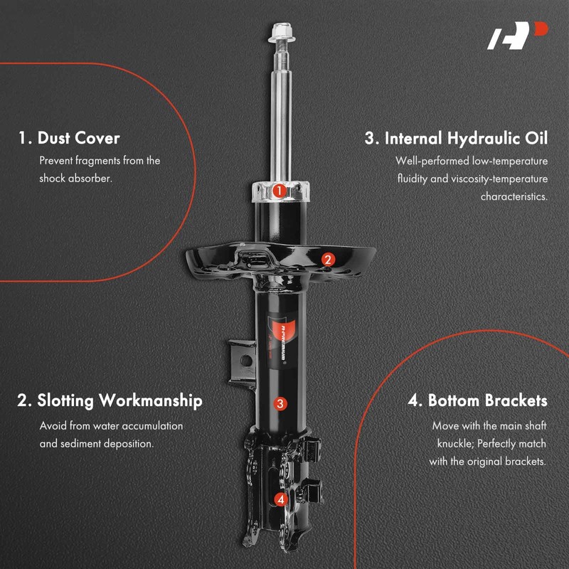A-Premium Front Pair (2) Strut Assembly Compatible with Hyundai Veloster