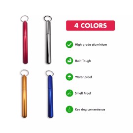 Unbranded 4 PACK Smell Proof Premium Aluminum Pill Holder| Airtight Seal | Waterproof