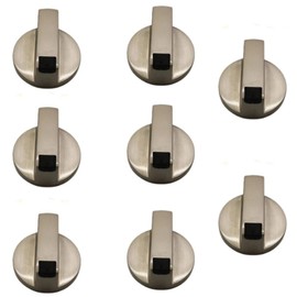 Armastuse Gas Stove Knobs, 6 mm Stainless Steel Cooking Surface Control, Gas Stove Knobs, Accessories, Suitable for Living Room and Dining Room, Pack of 8