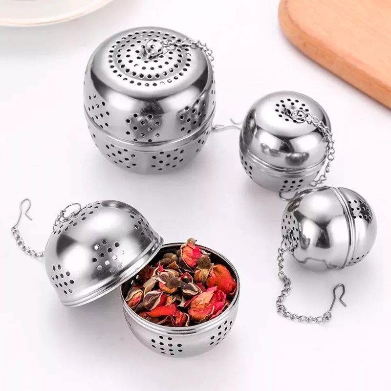 Feliz Fiesta Infusor Te Acero Inoxidable Esfera Cadena Colador Bebida