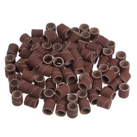 HARFINGTON 100pcs Sanding Drums 3/8 Inch Mini Sanding Sleeves 180 Grit Sanding Bands for Drum Sander Rotary Tools
