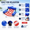 2-Pack American Flag Pool Floats for Adults – Inflatable Lounge