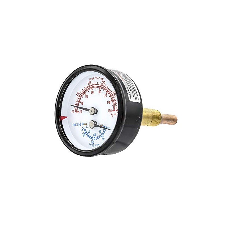 PIC Gauges TRI-RC-254R2.95-D 2-1/2" Dial Size, 1/4" Male NPT Connection