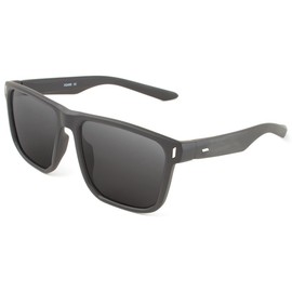 SOLECT Drifter Men's Polarized Sunglasses, Multiple Color Options, Ultra-Lightweight Frame, 100% UV Protection, Medium Fit (Matte Black w/Gray Polarized Lenses)
