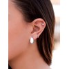 Suplight Waterdrop Hoop Earrings for Women, Sterling Silver Dupes Earrings