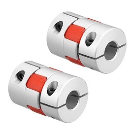 TOP-VIGOR 2pcs 10mm to 10mm Shaft Coupling L35xD25 Flexible Clamp Jaw Shaft Coupling, Shaft Coupling Joint Connector Motor Connector