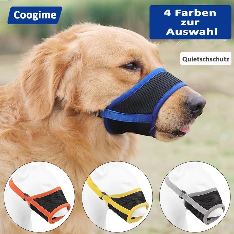 Coogime Muzzle for Dogs, Soft Muzzle with Breathable Mesh Cover,