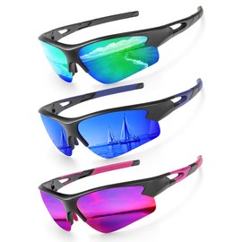 KALIYADI Sports Sunglasses for Men, Polarized Sun Glasses for Men Women Youth Baseball Softball with UV Protection