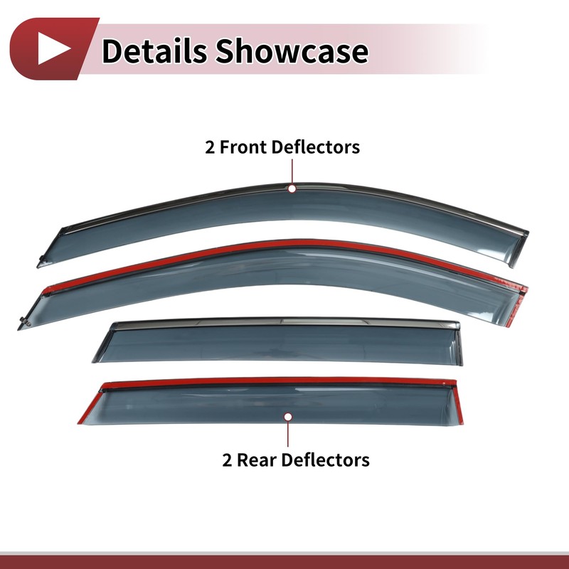 HEROFFIX 1 Set Window Deflectors for Mazda CX-5 2017-2024 Side