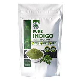 Henna Cosmetics 100 Polvo De Índigo Orgánico Para Tinte Para El Cabello, Col