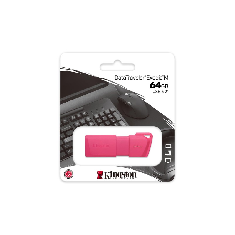 Kingston Memoria Flash 64GB USB 3.2 Gen 1 DTXM Rosa