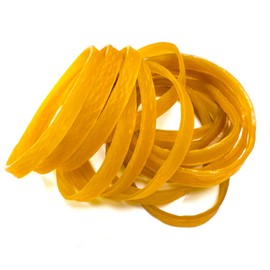 SaveSooo Rubber Bands, Thick Rubber Band, Width 0.2 inches (5 mm) x Folding Diameter 6.3 inches (160 mm), Yellow Rubber Band, Elastic Band, Rubber Band