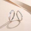 ANAZOZ Infinity Ring 925 Silver Adjustable Wedding Rings with Engraving