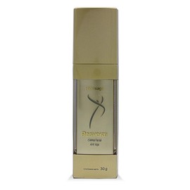 Resverax Crema Anti edad para el contorno de ojos, cara y cuello, contiene ácido hialurónico y antioxidantes, caja con presentación de 30 gr          