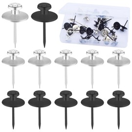 30pcs Double Head Pushpins Thumb Tacks Zinc Alloy Flat Thumbtacks Decorative Push Pins Office Desk Accessories for Cork Board Bulletin Boards Paper Map Photo Wall, 2 Colors