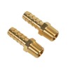 2 Pack Brass Hose Fitting, Adapter, 3/8" Barb x 1/4"