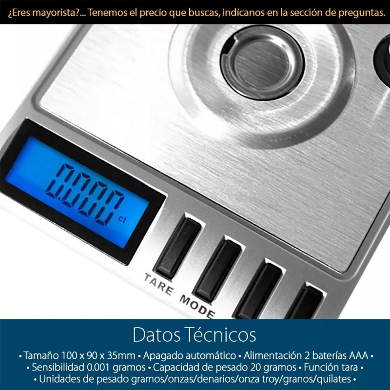 Mercader Digital Bascula Digital Miligramera 0.001gr X 20g Gramos Miligramos