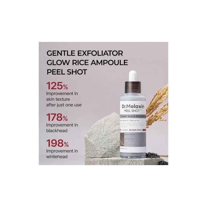 Ampolla Exfoliante e Hidratante Rostro Dr Melaxin Agua de Arroz
